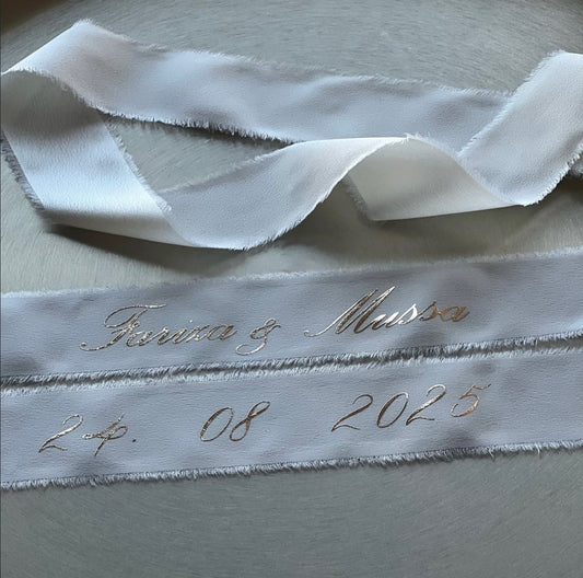 Personalisiertes Seidenband