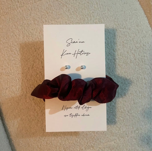 Scrunchie & Perlenohrring