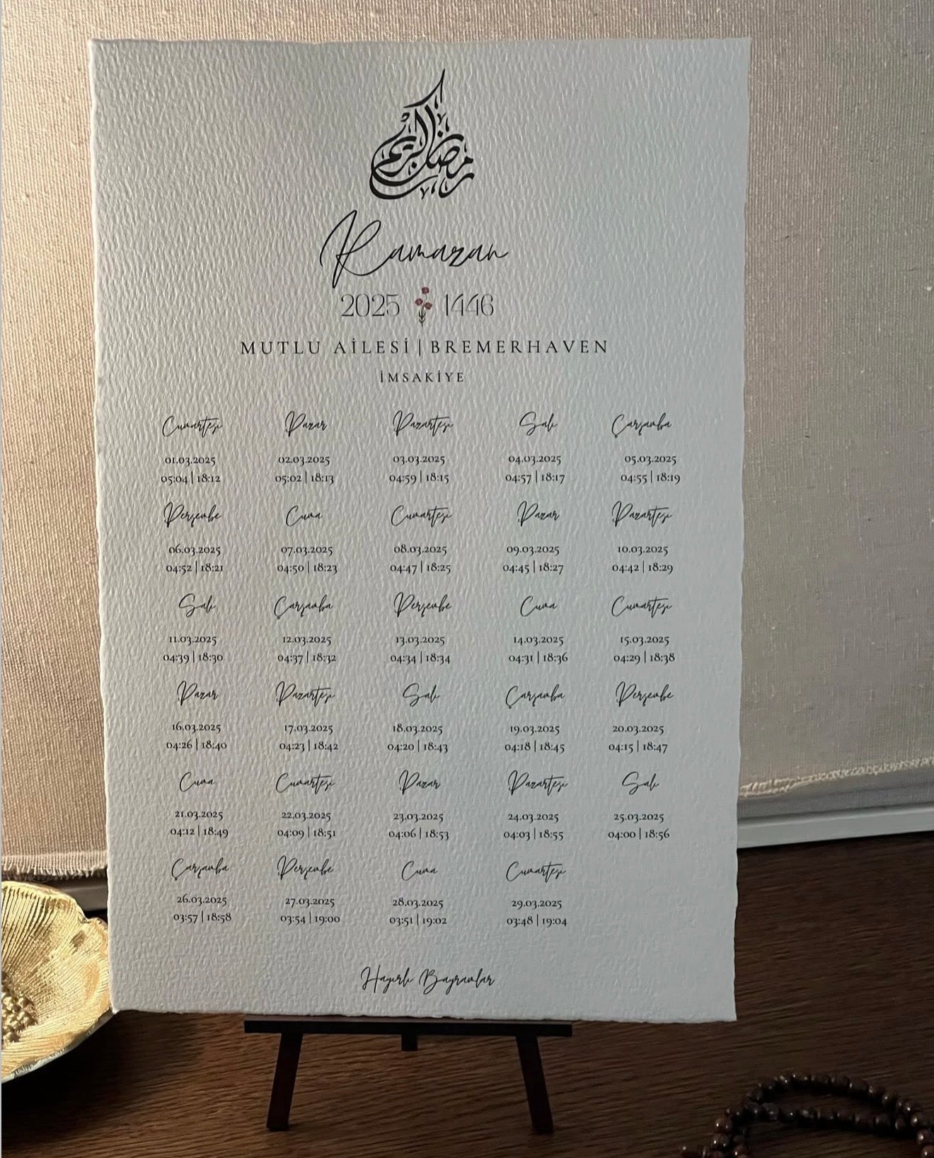 Ramadan Kalender mit mini Staffelei