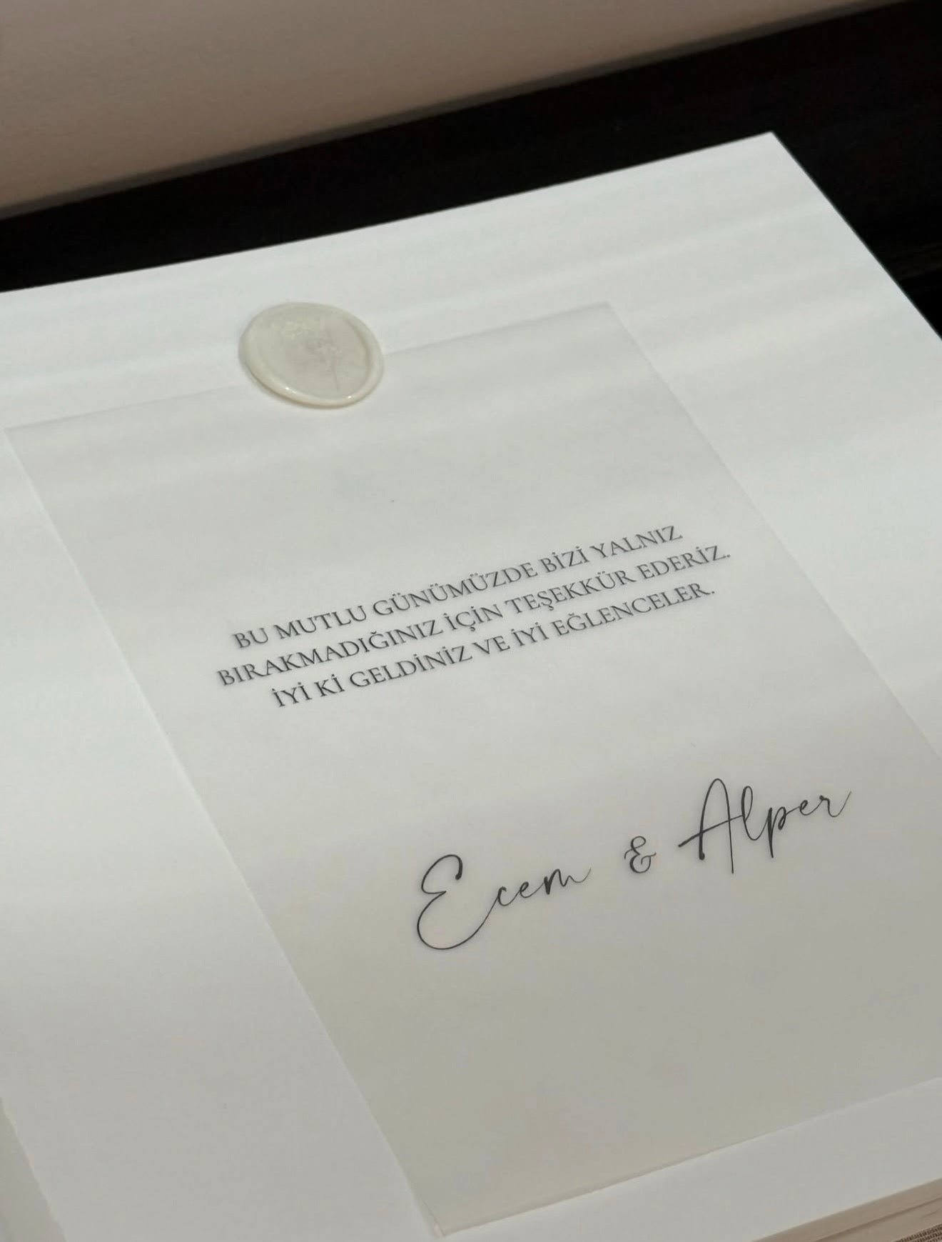 Leinenbuch mit Schleife & extra Seite