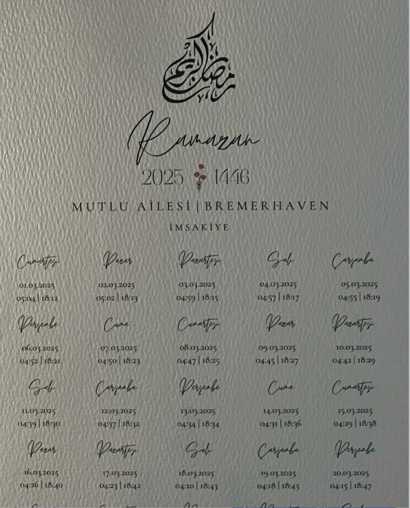 Ramadan Kalender mit mini Staffelei