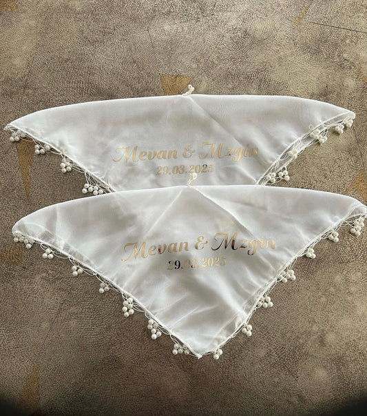 Personalisiertes Brauttuch